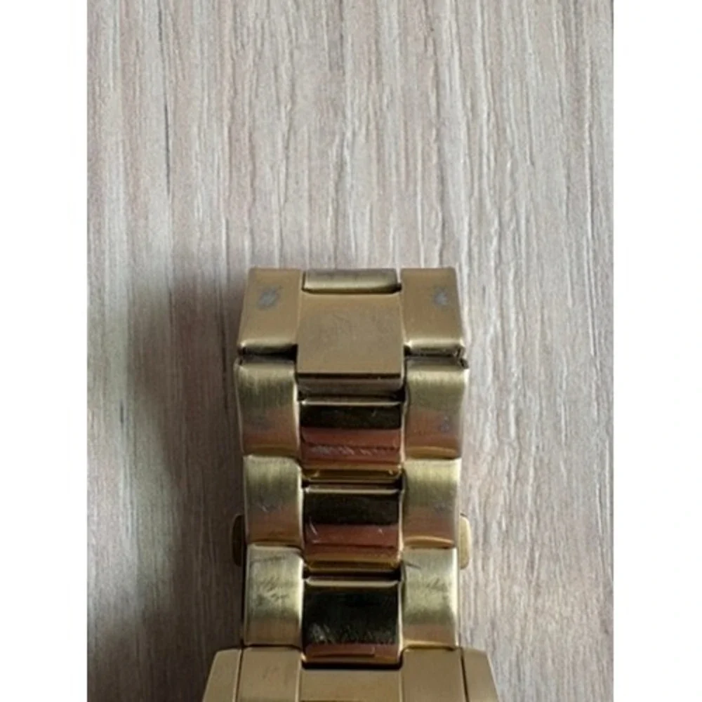 Guess Chronograph Watch Mens Gold Stainless Steel U15061G2 Waterpro‎ Sporty